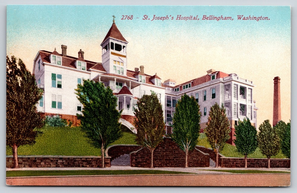 Hospitals~St Josephs Hospital Bellingham Washington~Vintage Postcard