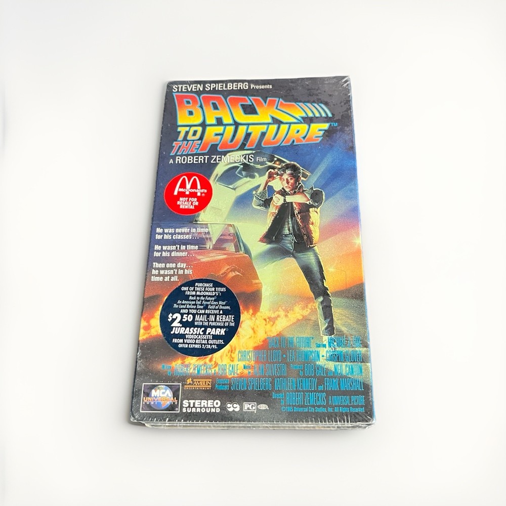 Back to the Future McDonald's VHS, Sealed, MCA Stamped, Steven Spielberg Vintage