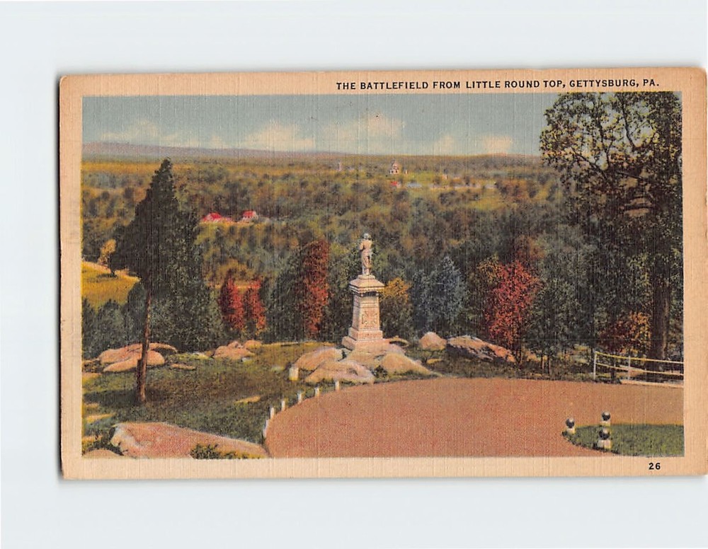 Postcard The Battlefield From Little Round Top Gettysburg Pennsylvania