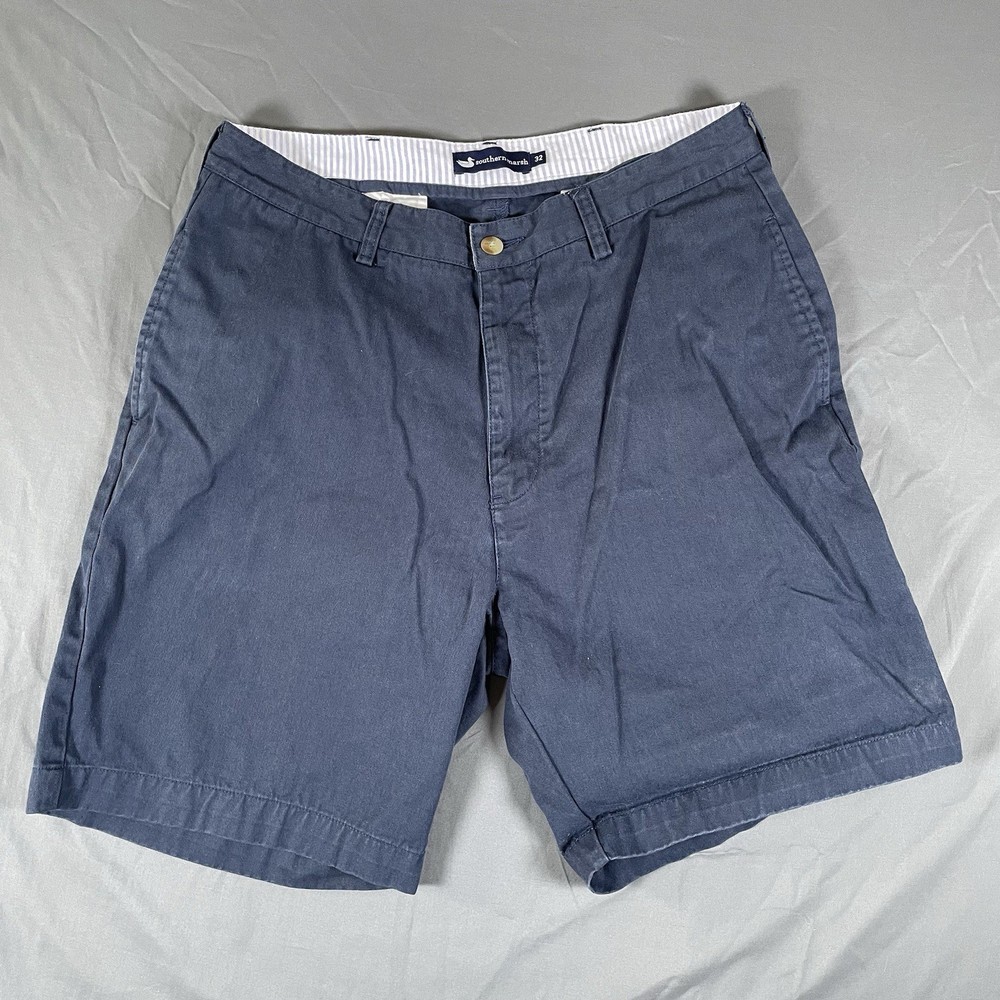 Southern Marsh Chino Shorts Men’s Size 32 Navy Blue Golf Preppy Cotton Designer