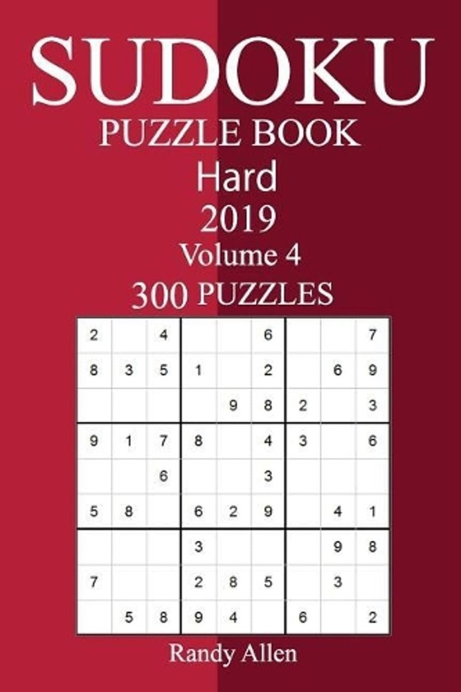 300 Hard Sudoku Puzzle Book 2019 by Randy Allen (English) Paperback Book