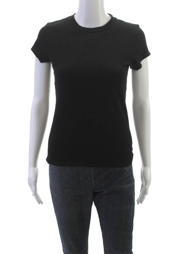 Perfect White Tee Womens Black Basic T-Shirt Crew Neck Short Sleeve Size SFree Shipping in US $100+ Orders | $6.95 Orders Below