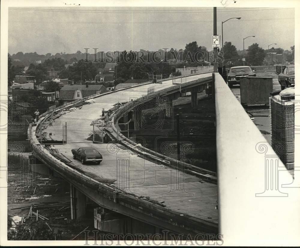 1972 Press Photo Construction work on new 440 showing outerbridge approach