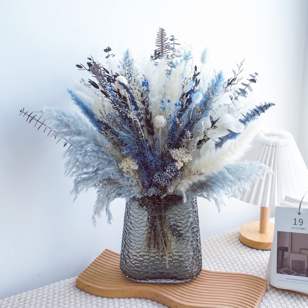 Natural Dried Pampas Grass & Eucalyptus Bouquet for Home Decor