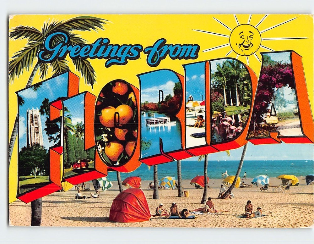 Postcard Scenes & Views Greetings from Florida USA
