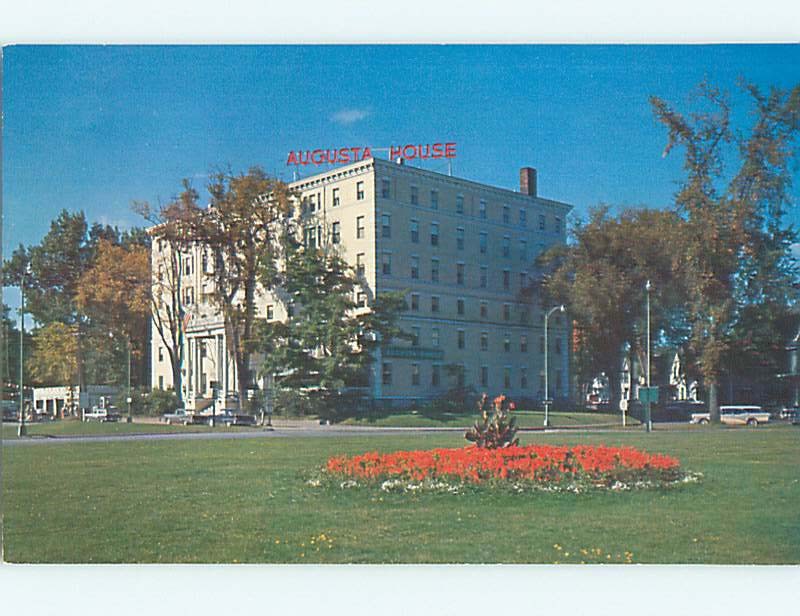 Unused Pre-1980 OLD CARS & AUGUSTA HOUSE HOTEL Augusta Maine ME 60k cards q4256@