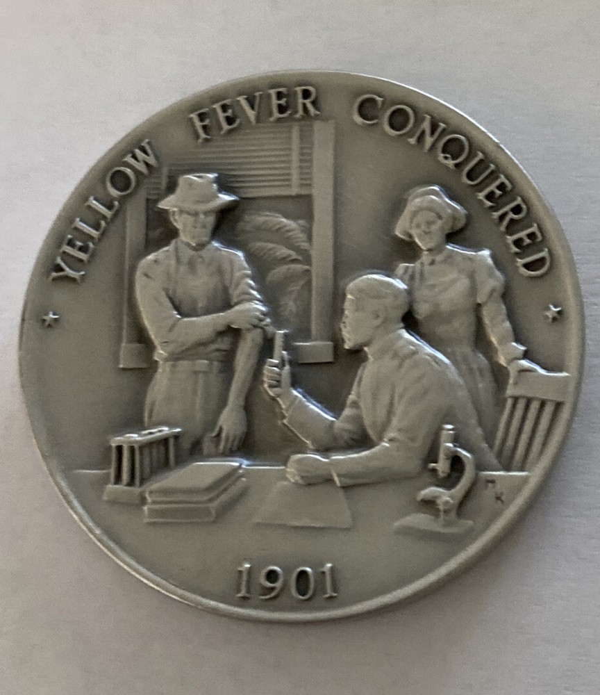Yellow Fever Conquered 1901 Commemorative Fine Pewter Coin