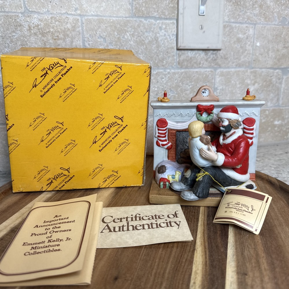 Vintage Emmett Kelly Jr Spirit of Christmas II Clown Figurine 10022 New