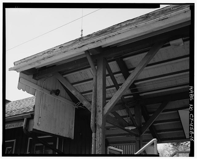 Photo:New Canaan CT Railroad Station Canopy Junction 1900s