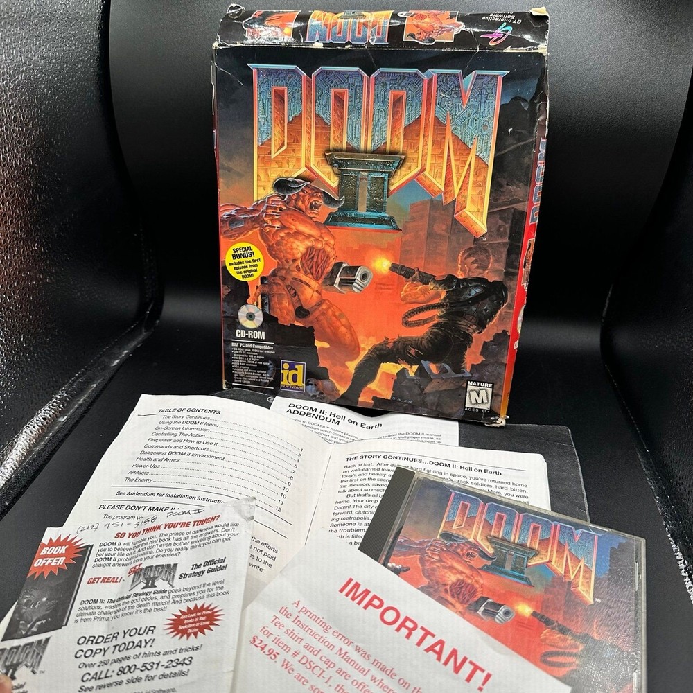 1994 Doom II 2 PC CD ROM Big Box