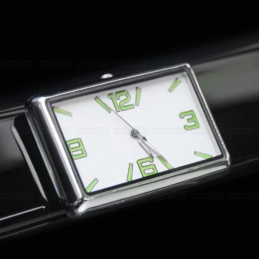 Luminous Car Interior Clock Dashboard Stick-On Watch Quartz Clock Accessories