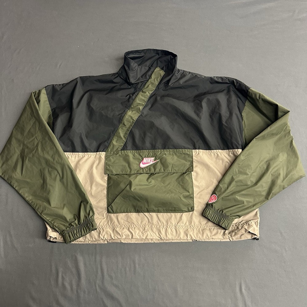 Nike Sportswear Anorak Jacket Pullover Windbreaker Colorblock Vintage Inspire XS