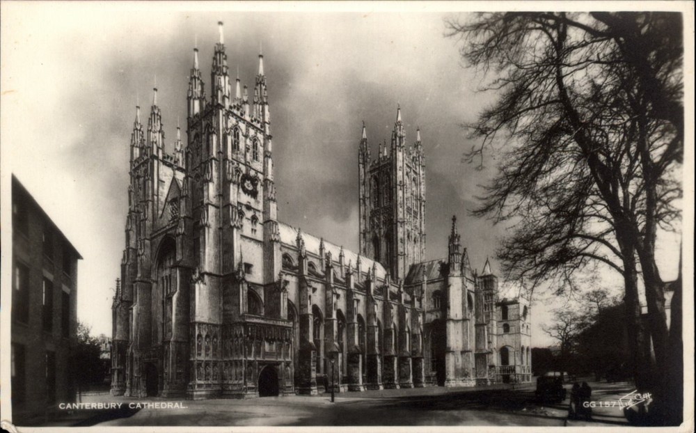 RPPC Canterbury Cathedral Canterbury Kent England vintage postcard m243