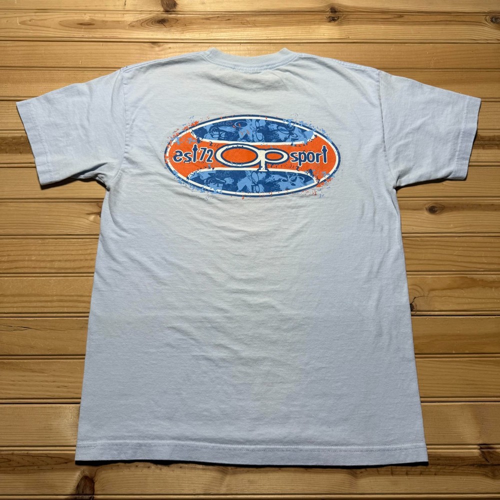 Vintage Y2K Ocean Pacific OP Sport Est 72 Beach Surf Graphic T-Shirt - Medium
