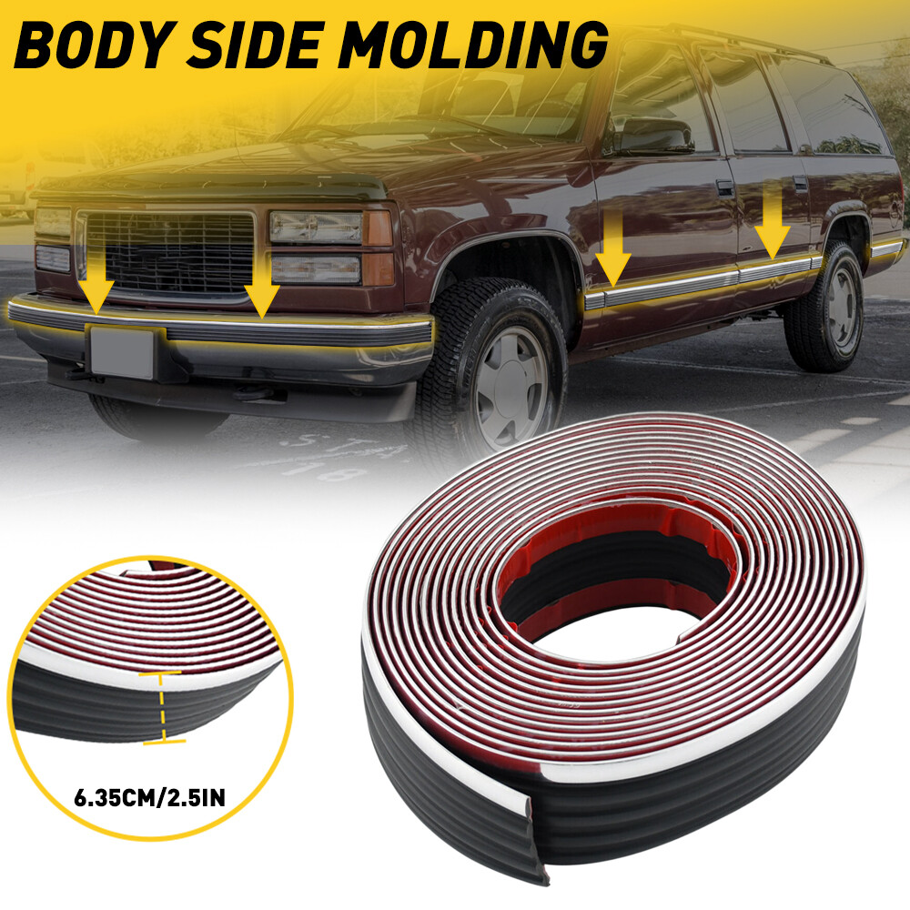 Body Roll Side Molding Exterior Belt Protector For GMC Chevy SUV's Truck 6M