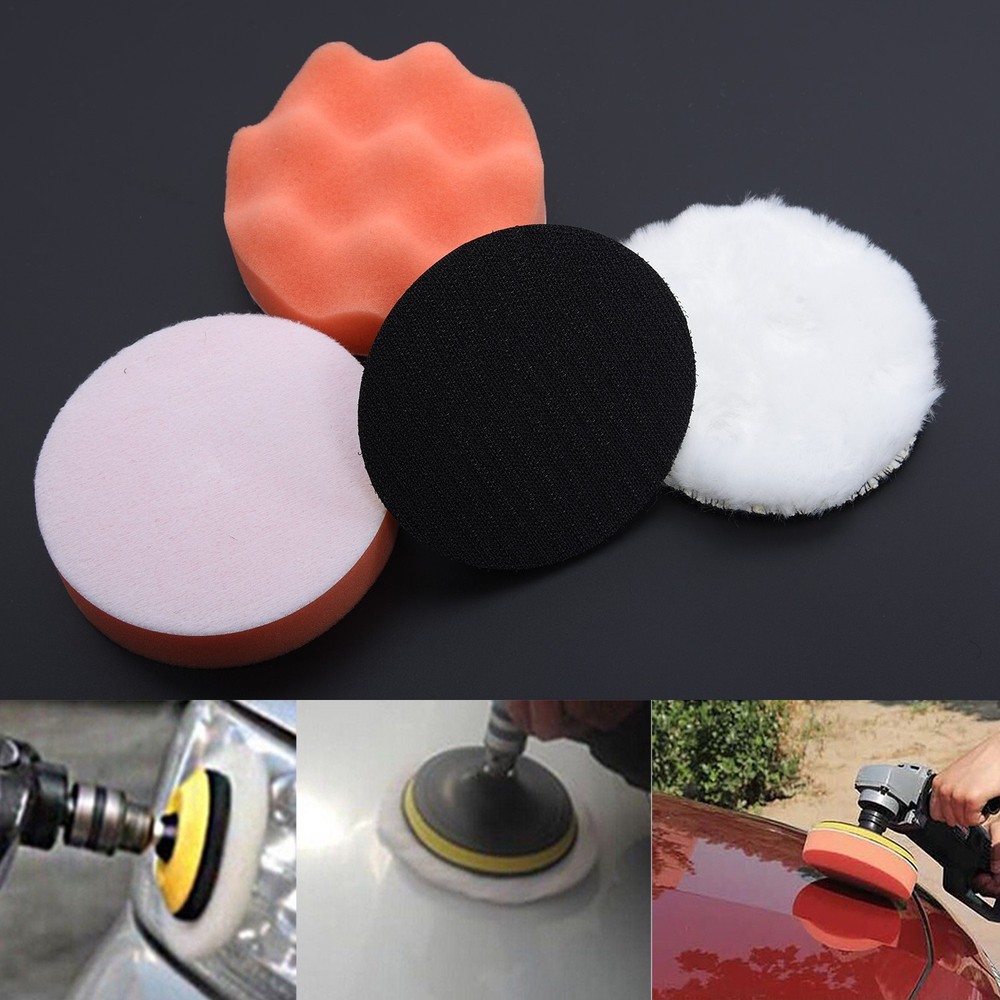 Buffer Drill Polishing Adapter M10 with Car Pad & Waffle Pad