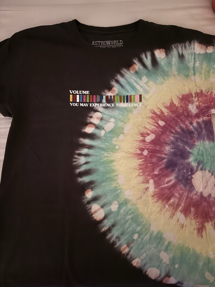 AstroWorld Tye-Dye Wish You Were Here T-Shirt Black Size M Brand New!!