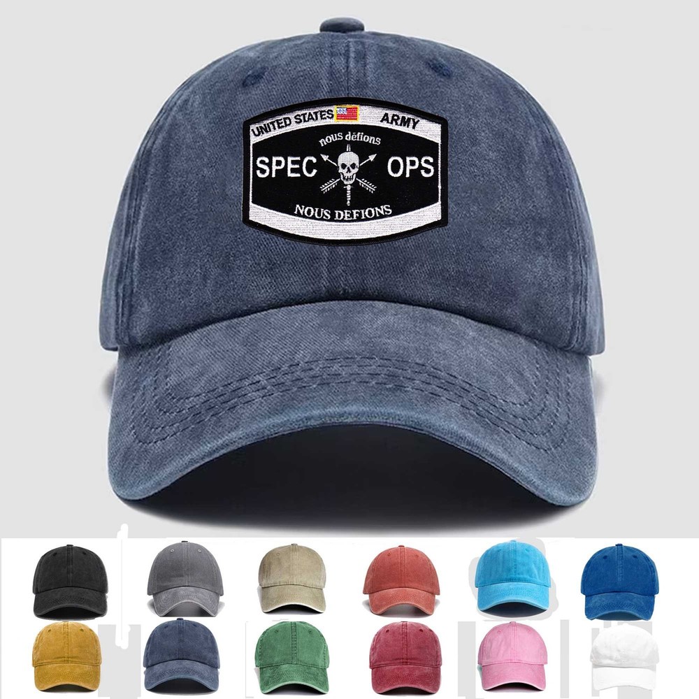 Custom Embroidered Hat Special Operations Nous Defions, Veteran Cap, Trucker Hat