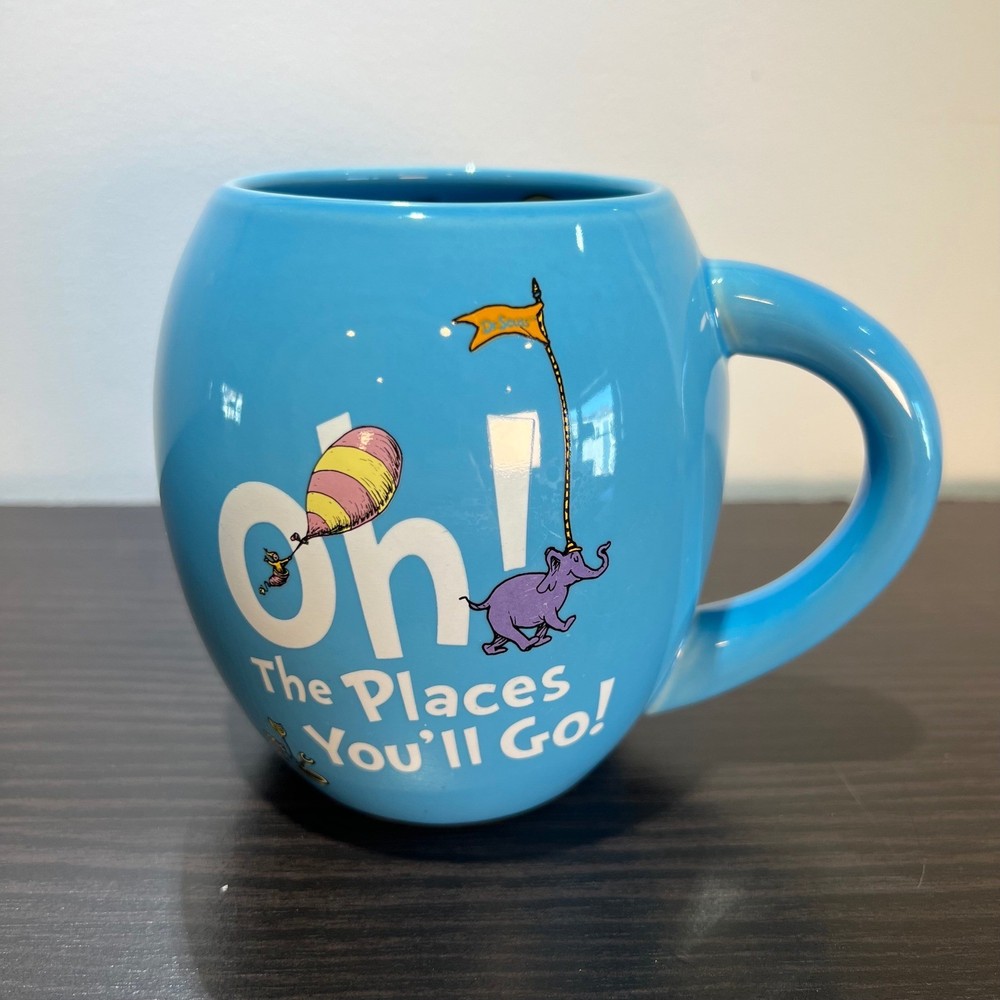 Dr Seuss Oh The Places Youll Go Blue Ceramic Mug Vandor 2014 Graduation Gift