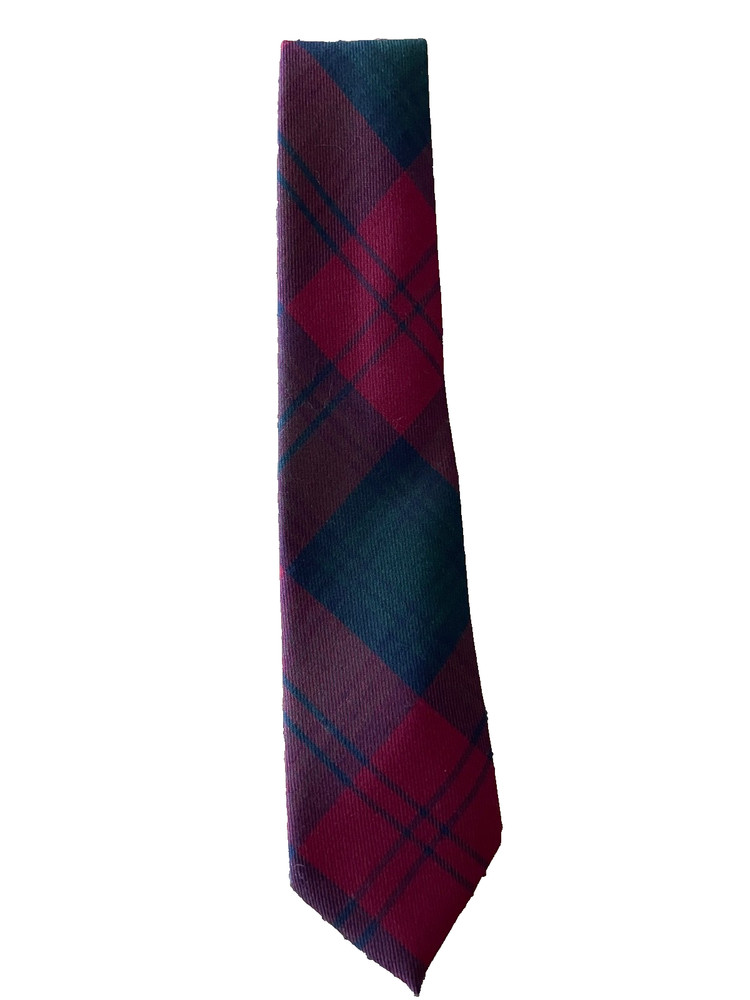 Paul Stuart Men's Tie, Red/Green Tartan Plaid 100% Wool