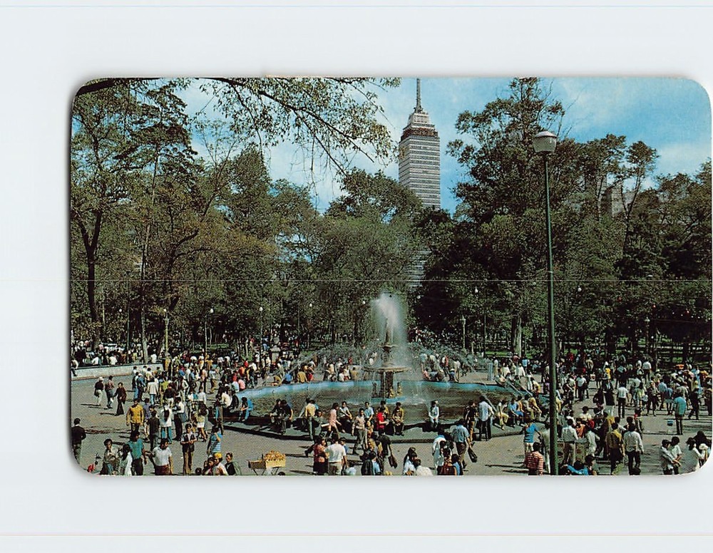 Postcard Alameda Park Mexico City Mexico