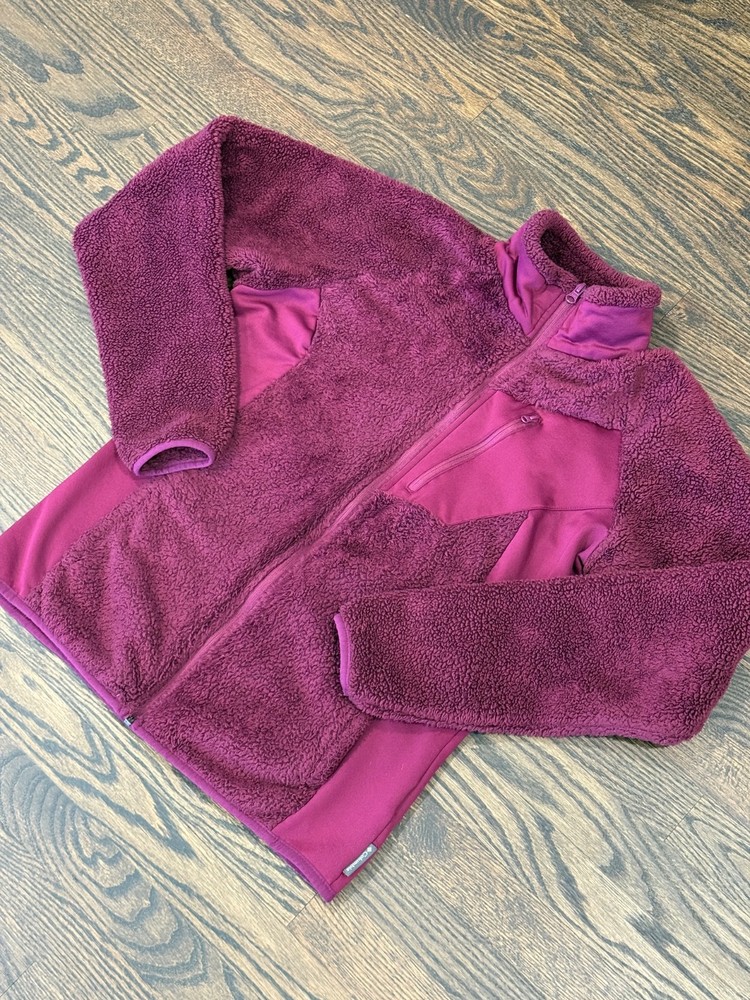 Columbia Women's Plush Fleece Full Zip Pullover Sherpa Jacket Magenta Size L