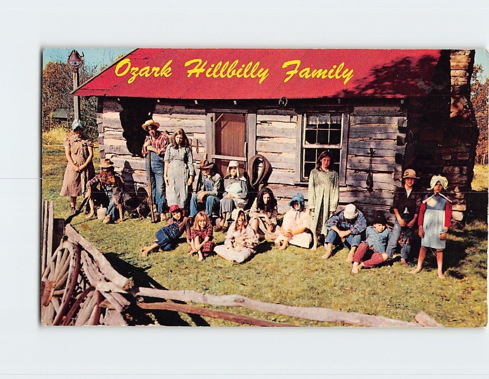 Postcard Ozark Hillbilly Family USA
