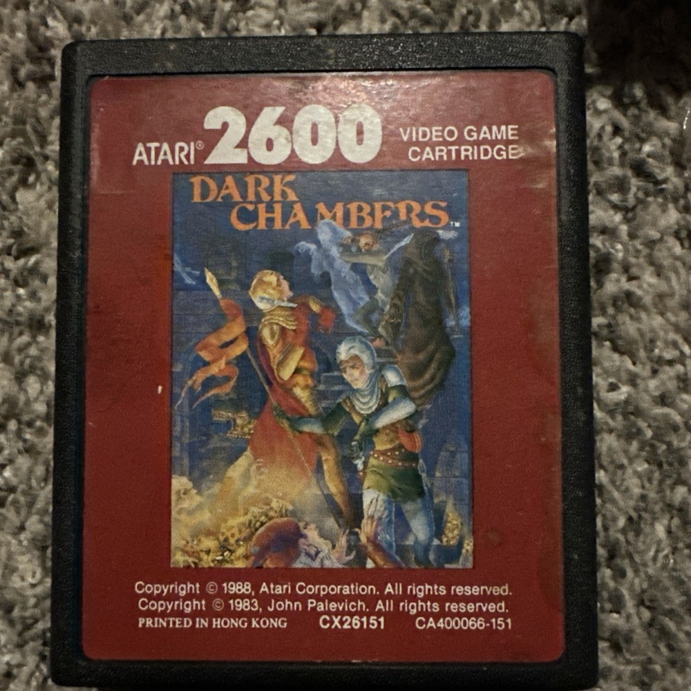 Dark Chambers (Atari 2600, 1988) Tested Cartridge Cleaned Pins