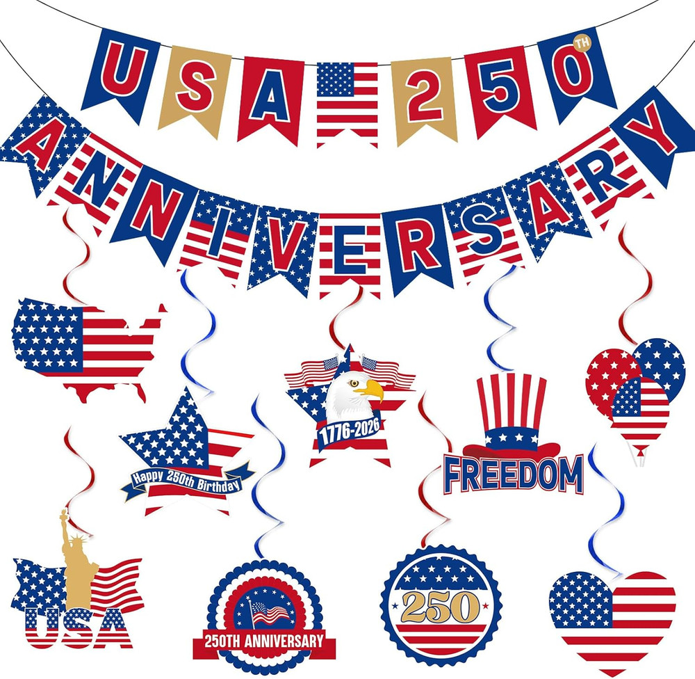 USA 250Th Anniversary Decoration Set 4Th of July Decoration Patriotic American 2
