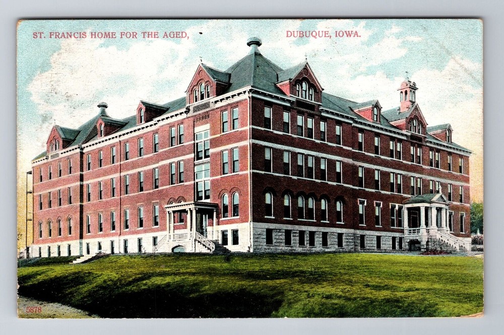 Dubuque IA-Iowa, St Francis Home of the Aged, Antique Vintage Souvenir Postcard