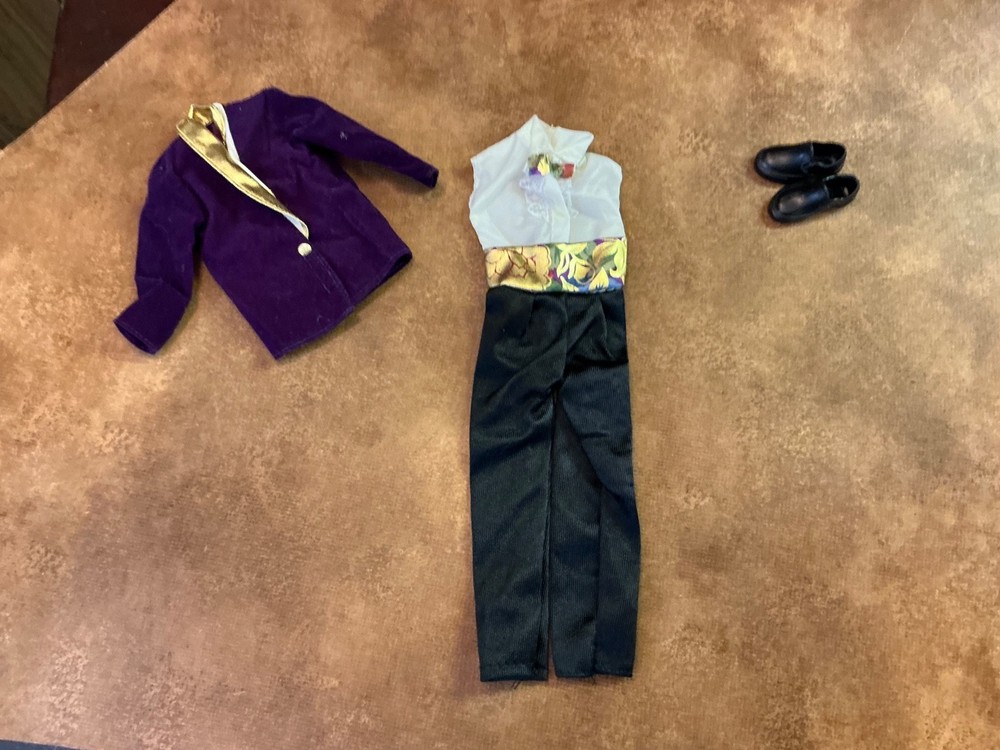 Mattel Barbie Ken Doll Clothes Tuxedo Suit Jacket Shirt Pants Shoes Set Lot