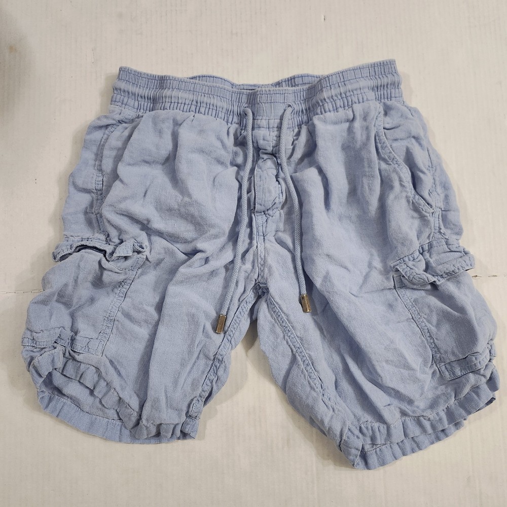 Vilebrequin Cargo Shorts Men Size Medium Blue Drawstring Pockets Beach