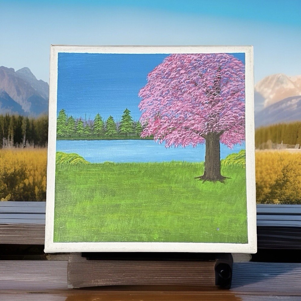 Hand painted acrylic landscape painting By Justin .H 🖼️