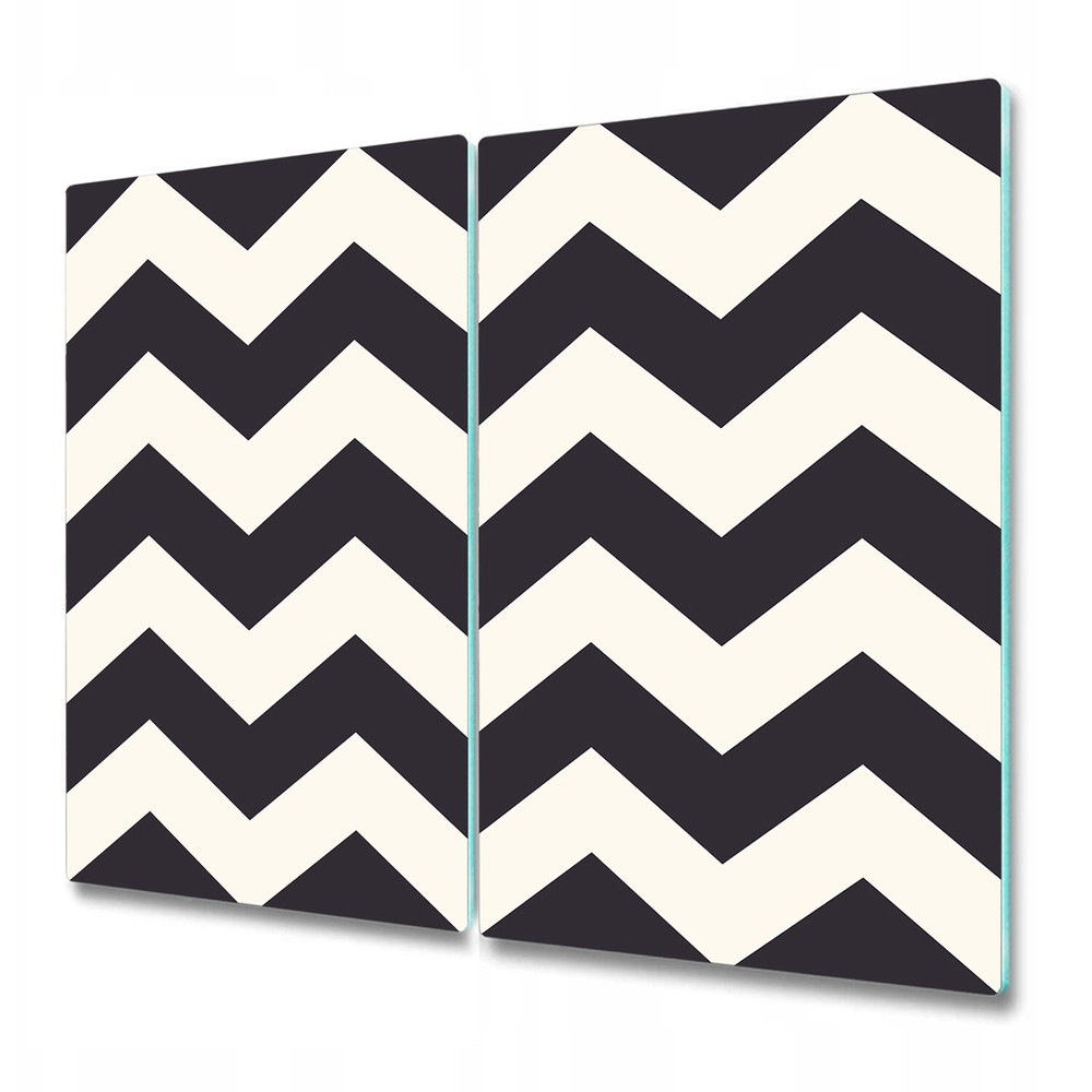 Glass Chopping Cutting Board Geometric Zig Zags Simple Minimalistic 2x30x52