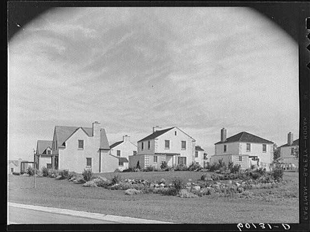 Photo:Greendale Wisconsin 1939 Homes Rock Garden Milwaukee County FSA
