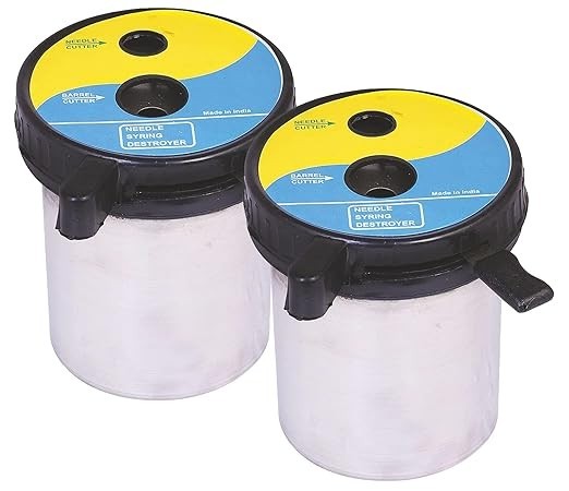 Stainless Steel Manual Needle Cutter and Syringe Destroyer Pack of 2