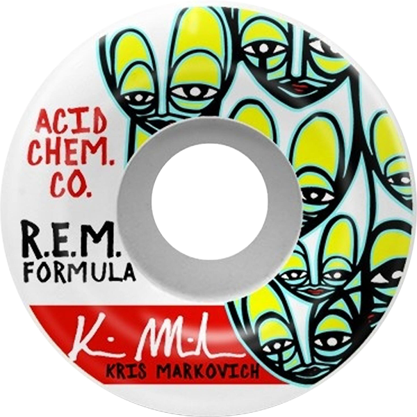 Acid Markovich REM LTD 52mm 101a White Skateboard Wheels (Set of 4)-image