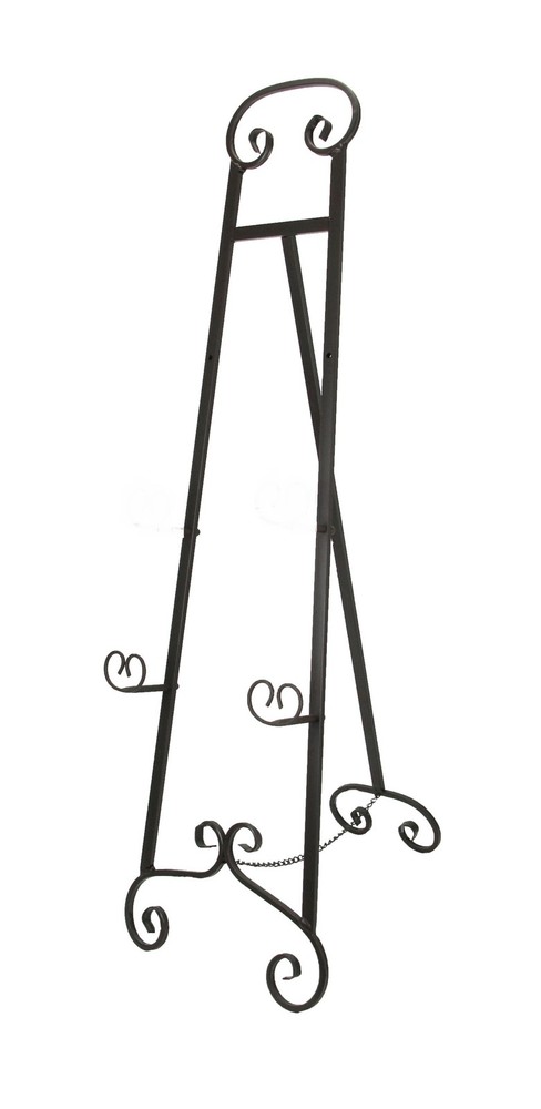 Scratch & Dent 50 Inch Tall Large Wrought Iron Display Picture Easel Stand