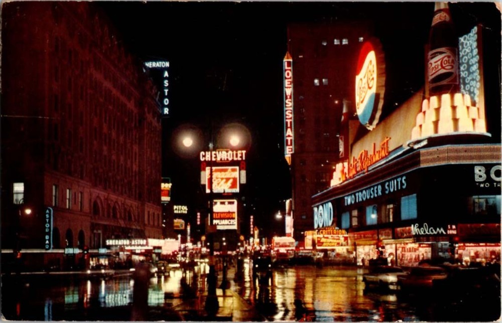 Pre-1980 PEPSI BILLBOARD AT TIMES SQUARE New York City NY m/14 BJ8095