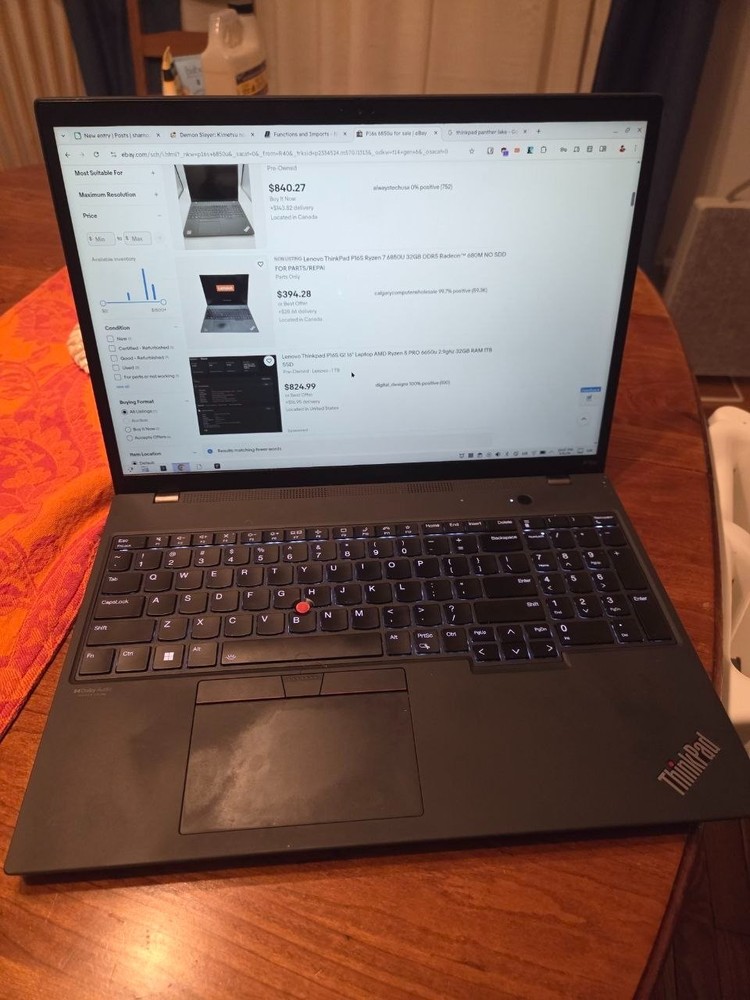 Lenovo ThinkPad P16s Gen 1 16'' 1TB SSD 32GB RAM - Ryzen 7 PRO 6850U (read desc)