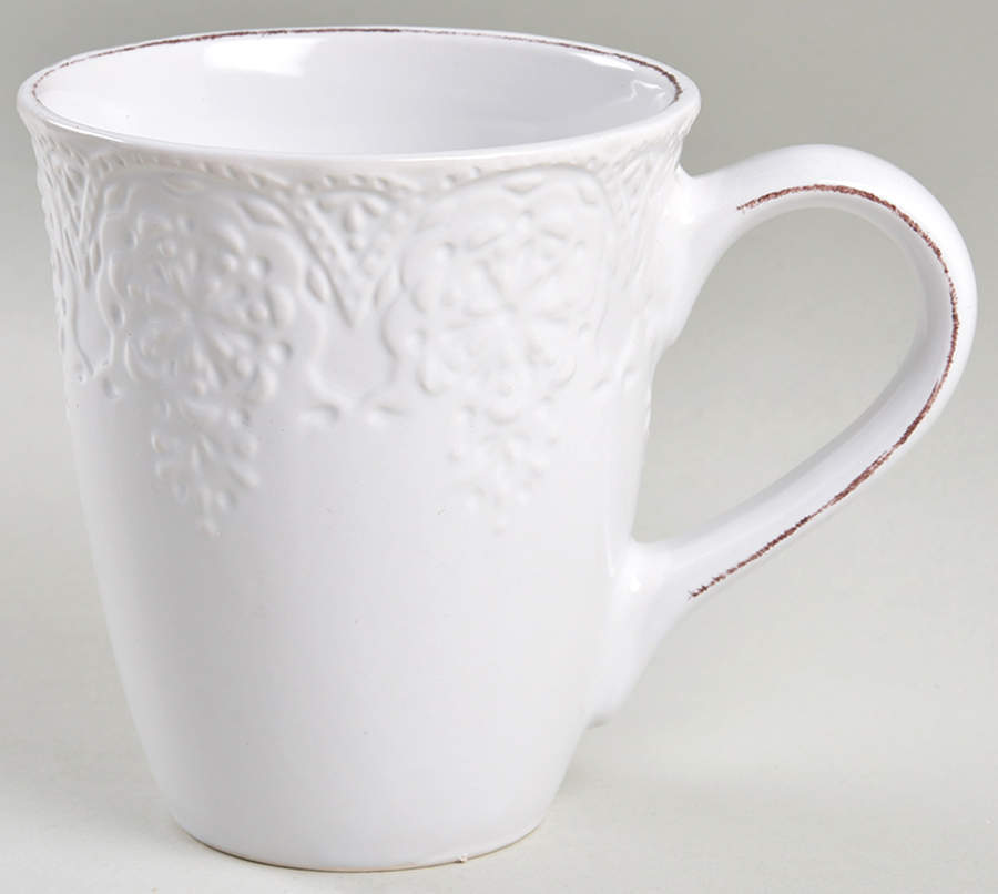 Pfaltzgraff French Lace White Coffee Mug 11317643