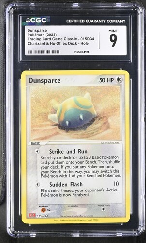 Pokémon Dunsparce 2023 Trading Card Game Classic 015/034 Holo CGC 9RCH IS ACCEPTING CONSIGNMENTS! UP TO 95% PAYOUTS!