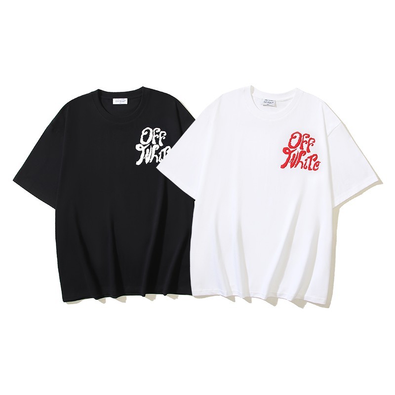 Off White T-Shirt Black / White S-M-L-XL