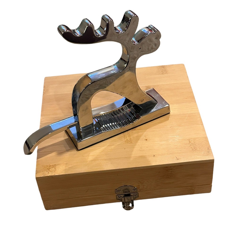 Acadia Stainless Steel REINDEER Nutcracker With Box-image