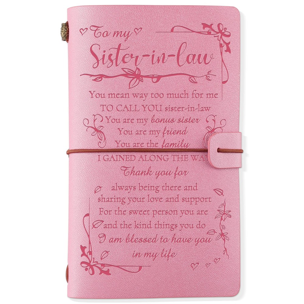 Leather Journal Gift for Sister-in-Law 140 Page Refillable Notebook