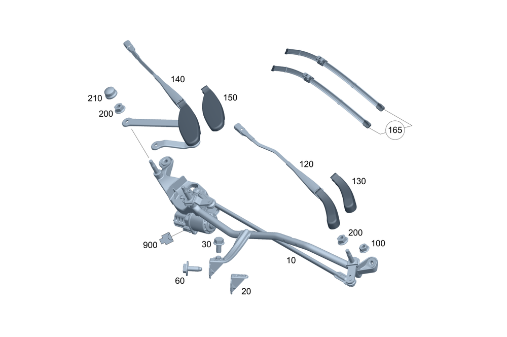 Genuine Mercedes-Benz Wiper Blade Repair Kit 205-820-45-03