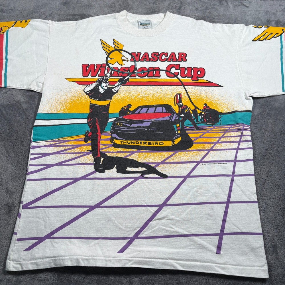 Vintage 1993 Motorsport Tradition T-Shirt Mens XL Thunderbird Nascar Winston Cup