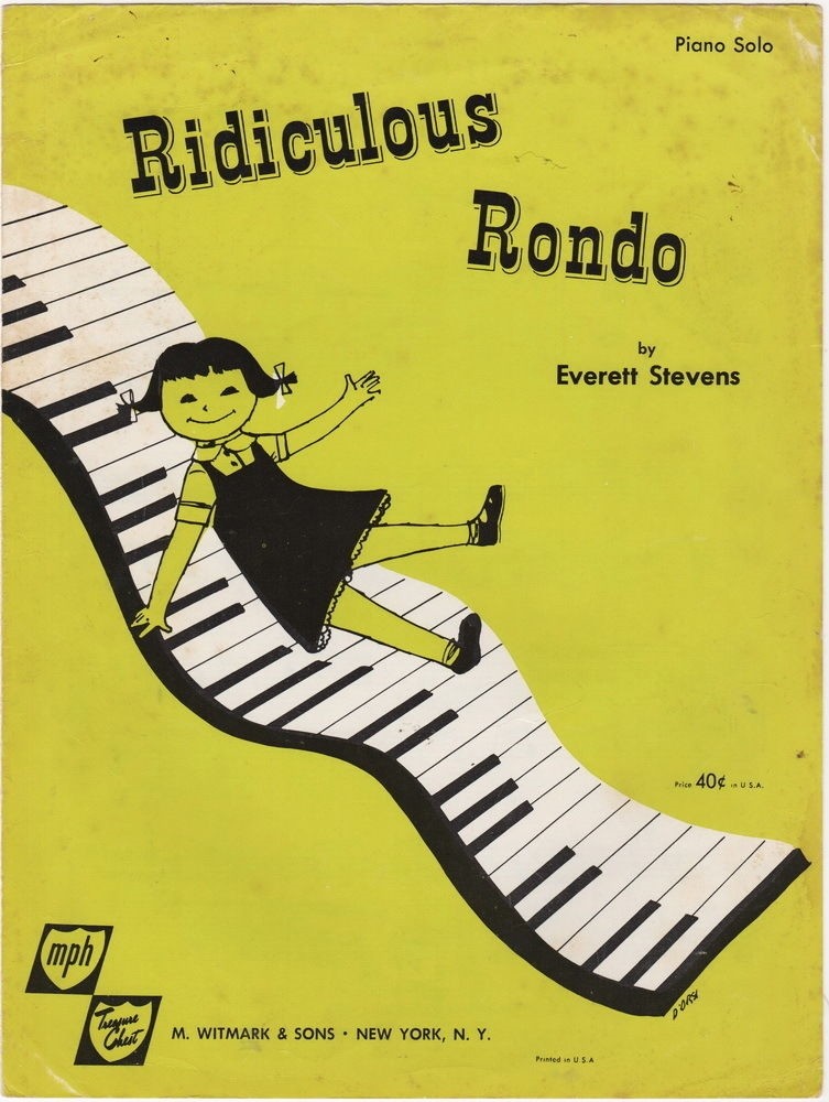 Ridiculous Rondo Piano Solo, 1958, vintage sheet music