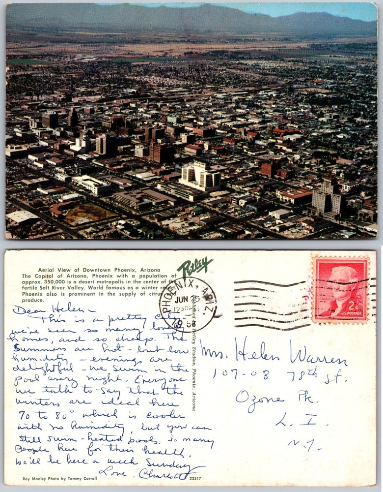 Downtown Phoenix Arizona Postcard