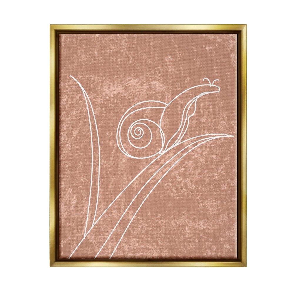Nail on Leaf Doodle Framed Floater Canvas Wall Art by Lil' Rue